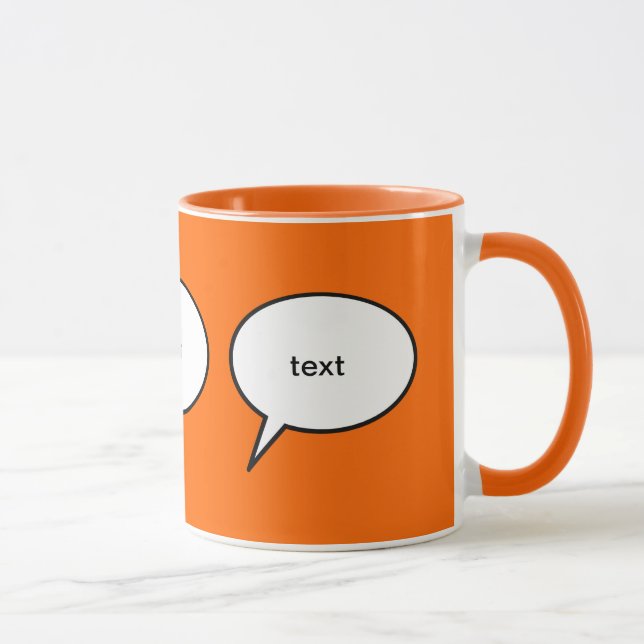 customizable cartoon speech balloon mug (Right)