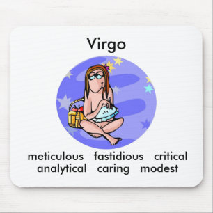 Customizable Cartoon Virgo traits Zodiac Mouse Pad