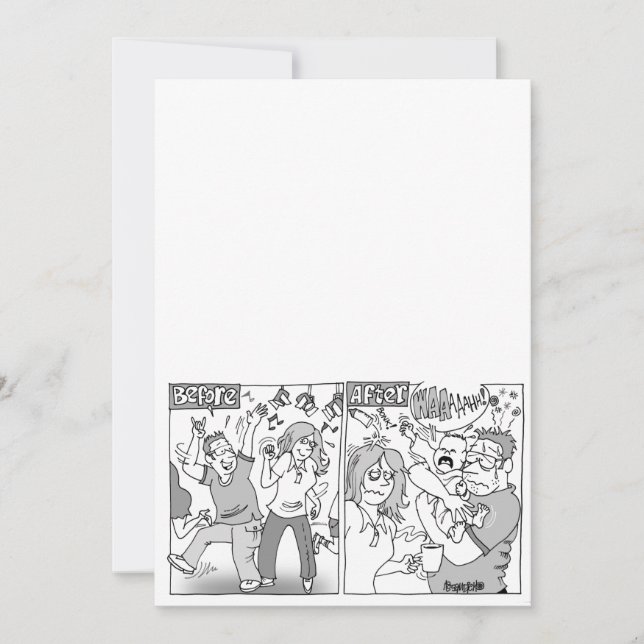Customizable Cartoon Wedding Invitation (Front)