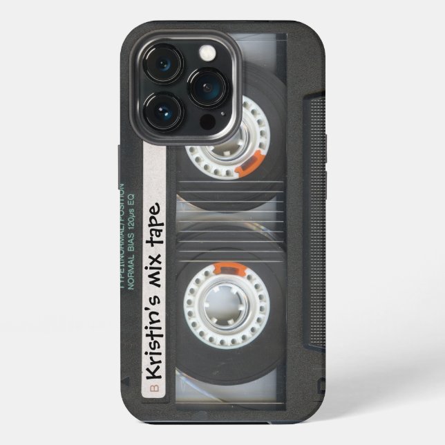 Customizable Cassette Mix Tape iPhone Case (Back)