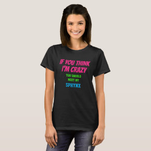 Customizable Cat Breed Funny Sayings Sphynx Womens T-Shirt
