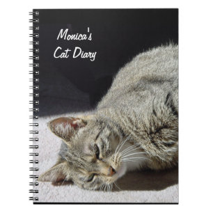 Customizable Cat Diary Notebook