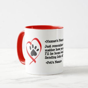 Customizable cat dog pet cheerful message mug