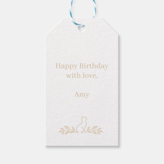 Customizable Cat Gift Tag | All Occasion (Front)