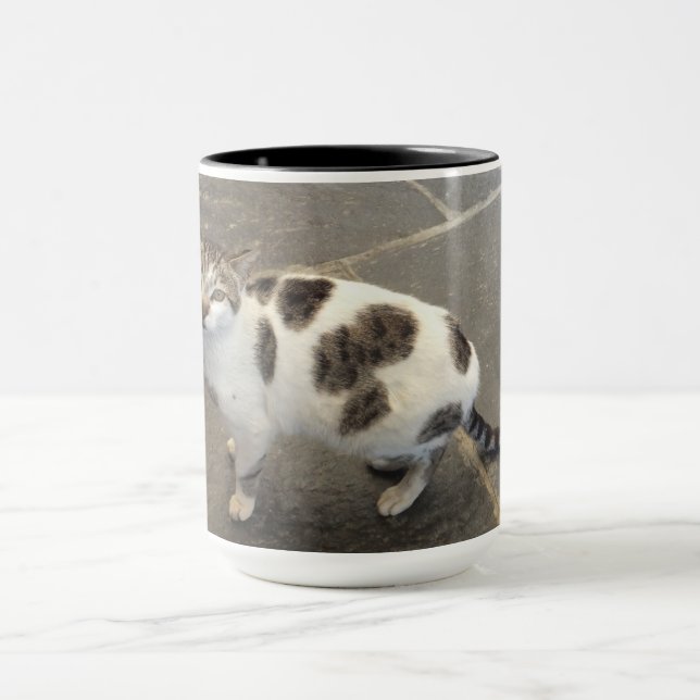 Customizable Cat mug - choose style & colour (Center)