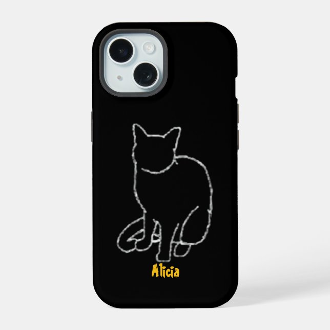 Customizable Cat Phone Case (Back)