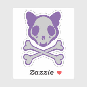 Customizable Cat Skull and Crossbones