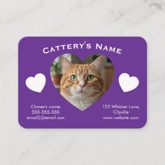 Customizable Cattery Business Card 