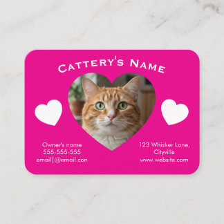 Customizable Cattery Business Card 