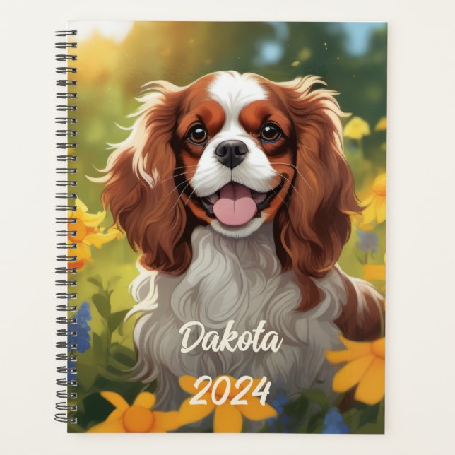 Customizable Cavalier King Charles Spaniel Planner (Front)