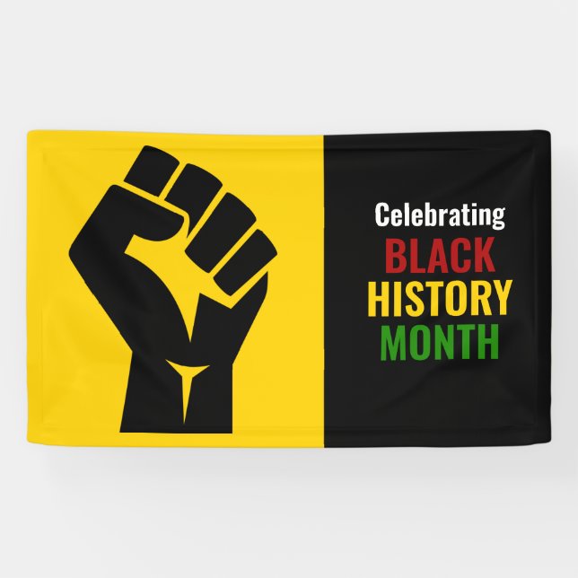 Customizable Celebrating Black History Month Banner (Horizontal)