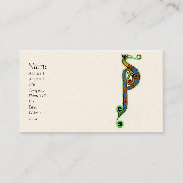 Customizable Celtic Art Business Cards (Front)