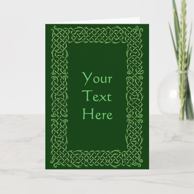 Customizable Celtic Border Card (Front)
