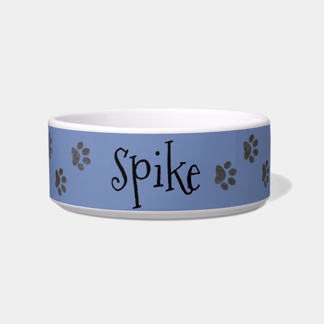 Customizable Ceramic Pet Bowl W/Name (Front)