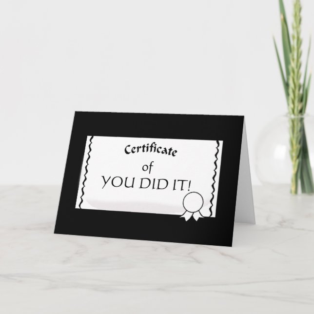 Customizable Certificate Card (Front)