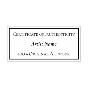 Customizable Certificate of Authenticity Rectangle Self-inking Stamp