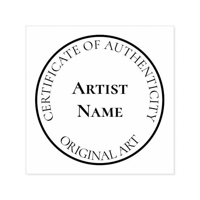 Customizable Certificate of Authenticity Stamp (Design)