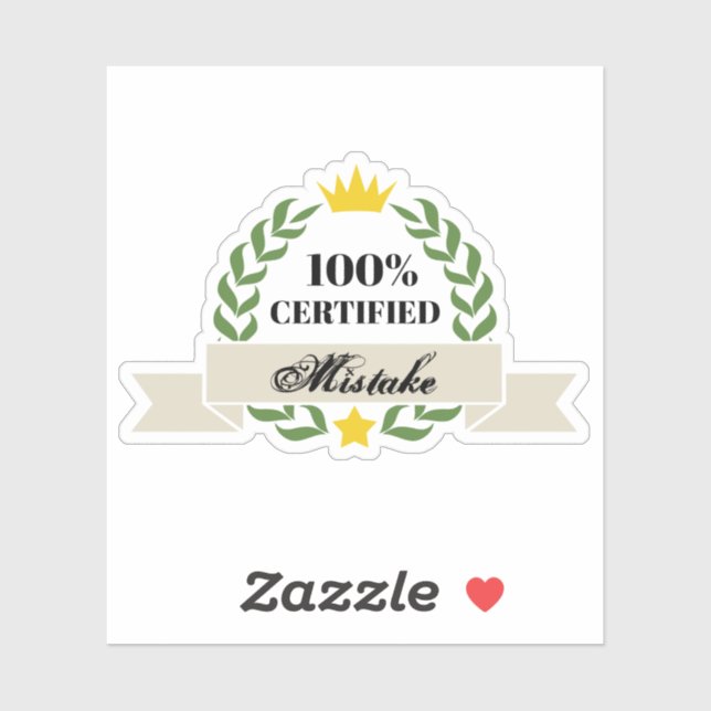 Customizable Certified Mistake Retro Banner (Sheet)