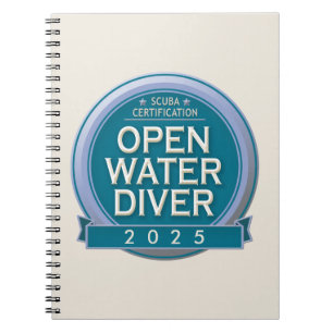 Customizable Certified Open Water Diver Notebook