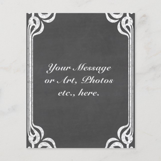 Customizable Chalkboard Background Flyer (Front)