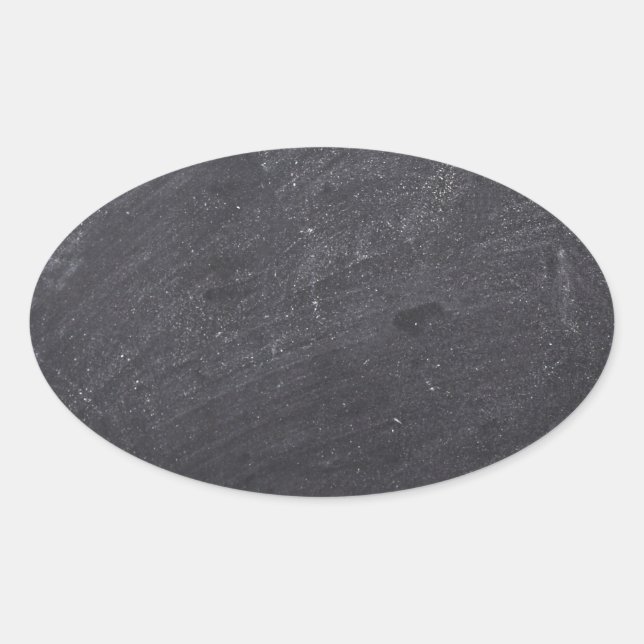 Customizable Chalkboard Background Oval Sticker (Front)