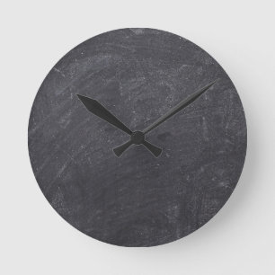 Customizable Chalkboard Background Round Clock