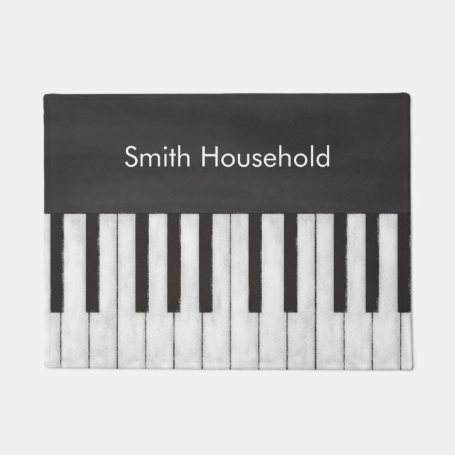 Customizable Chalkboard Keyboard Doormat (Front)