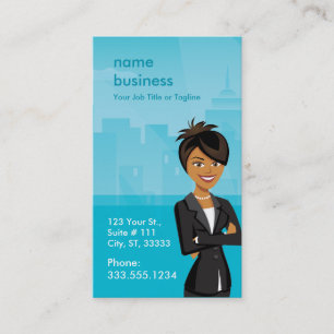 Customizable Character Business Card Vertical