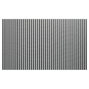 Customizable Charcoal Grey and White Stripe Fabric