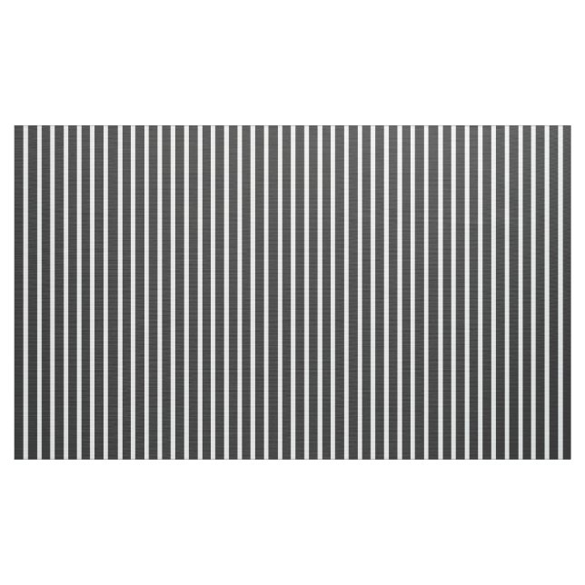 Customizable Charcoal Grey and White Stripe Fabric (Yard)