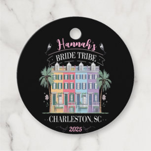 Customizable Charleston Bachelorette Party T-shirt Favour Tags
