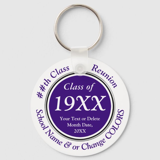 Customizable, Cheap, Class Reunion Gift Ideas, Keychain (Front)