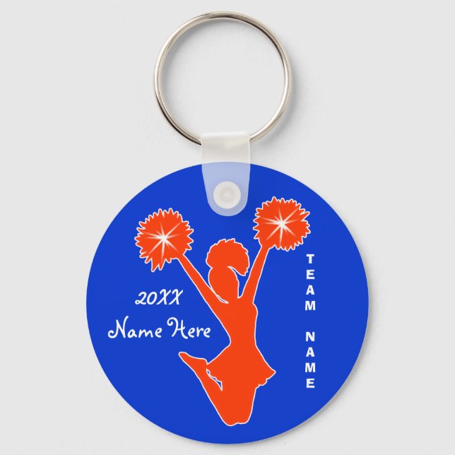 Customizable Cheer Keychains YOUR COLORS and TEXT (Front)