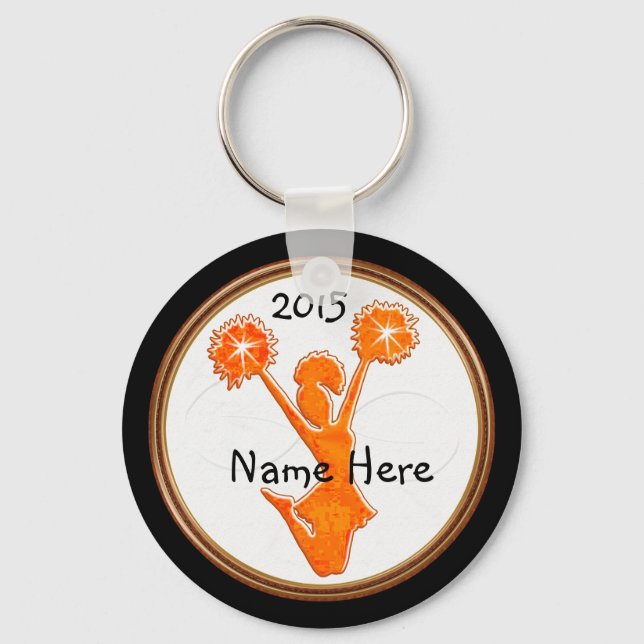 Customizable Cheer Party Favours Your Colours, Tex Keychain (Front)