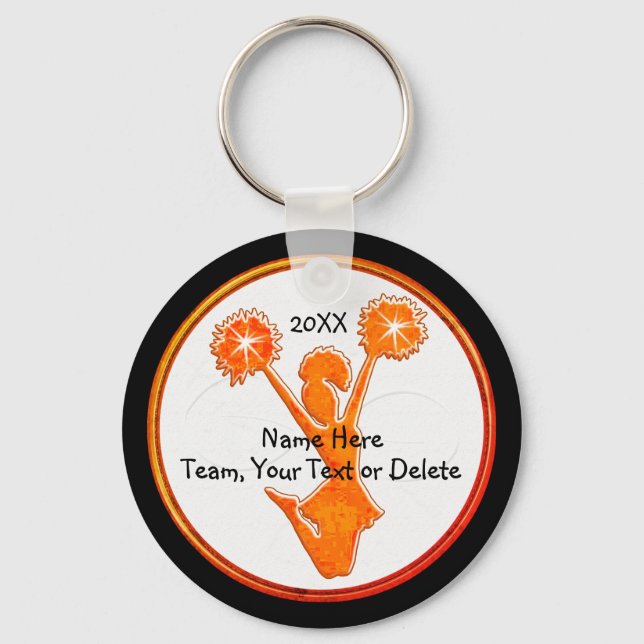 Customizable Cheer Party Favours Your Colours, Tex Keychain (Front)