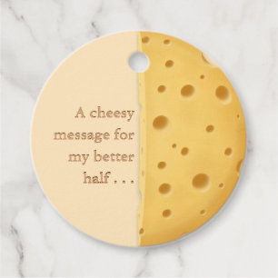 Customizable Cheesy Message Romantic Humour Favour Tags
