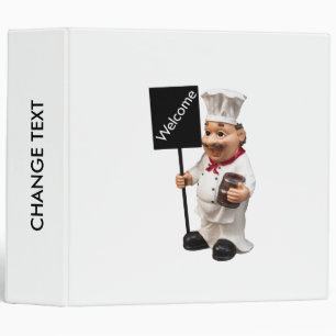 Customizable Chef cook - WELCOME menu card Binder