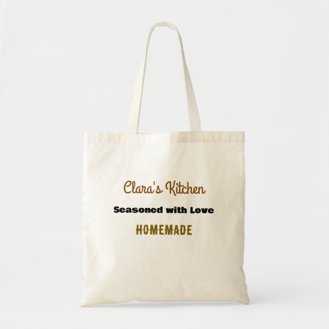 Customizable Chef's Tote Bag – Made with Love (Front)