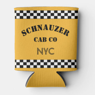 Customizable Chequered Cab Can Cooler