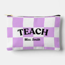 Customizable Chequered Teach Pouch