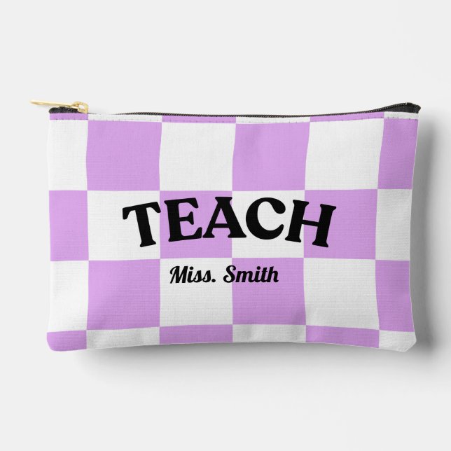 Customizable Chequered Teach Pouch (Front)