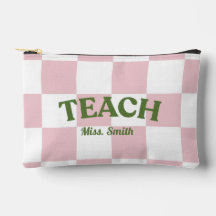 Customizable Chequered Teach Pouch