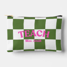 Customizable Chequered Teach Pouch