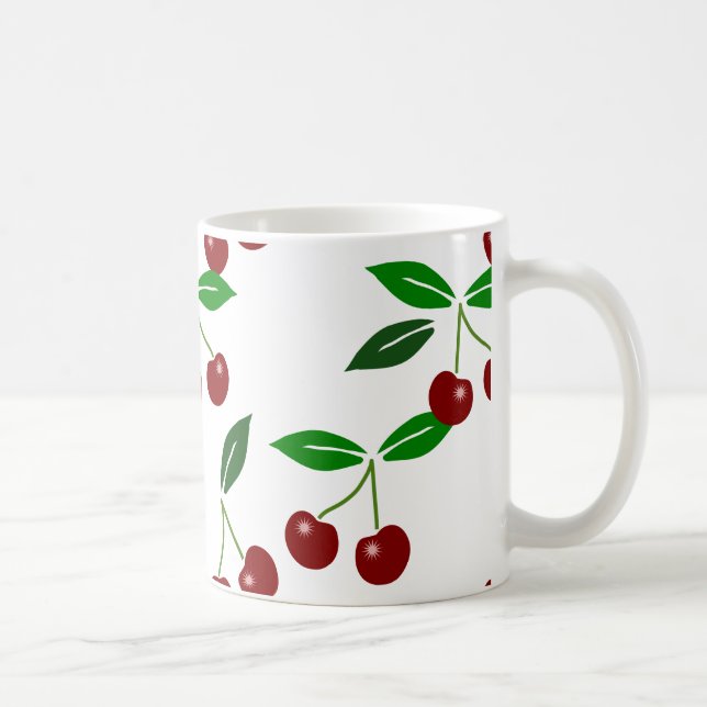 Customizable Cherry Seamless Pattern Coffee Mug (Right)