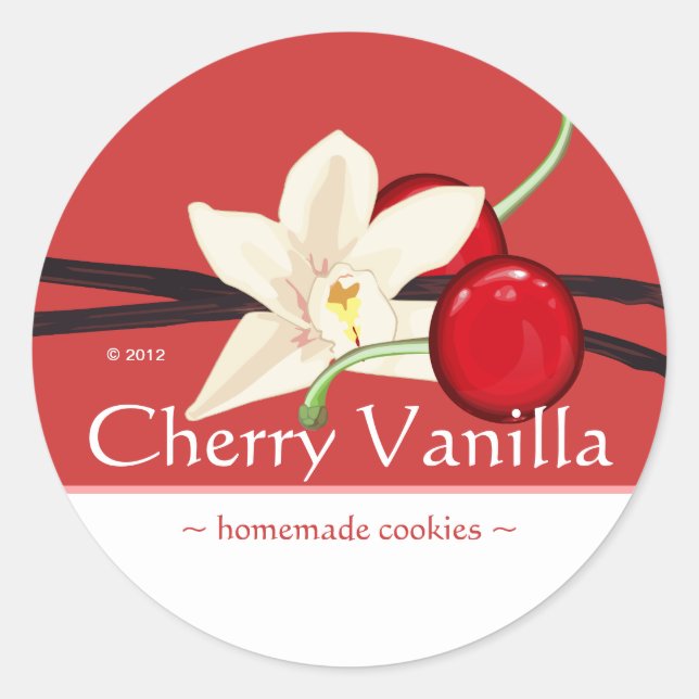 Customizable Cherry Vanilla Stickers (Front)