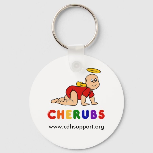 Customizable CHERUBS Logo Keychain (Front)