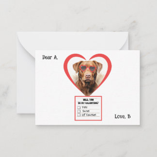 Customizable Chesapeake Bay Retriever Valentine Card