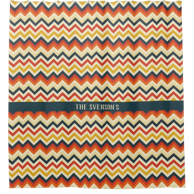 Customizable Chevron Pattern with Retro Colour Pal (Front)