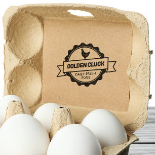Customizable Chicken Farm Fresh Eggs Rubber Stamp