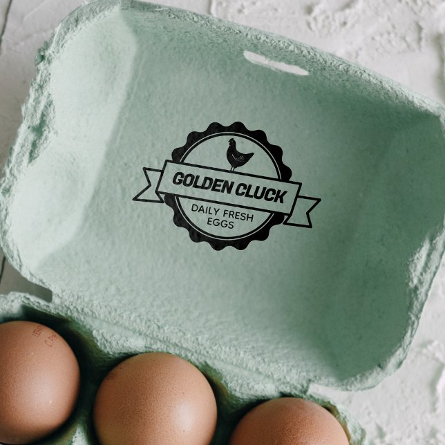 Customizable Chicken Farm Fresh Eggs Self-inking Stamp (Creator Uploaded)